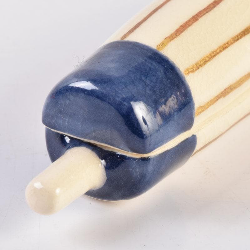 茶道具 栗田焼 岡田佳山作 傘香合 共箱 V 8468