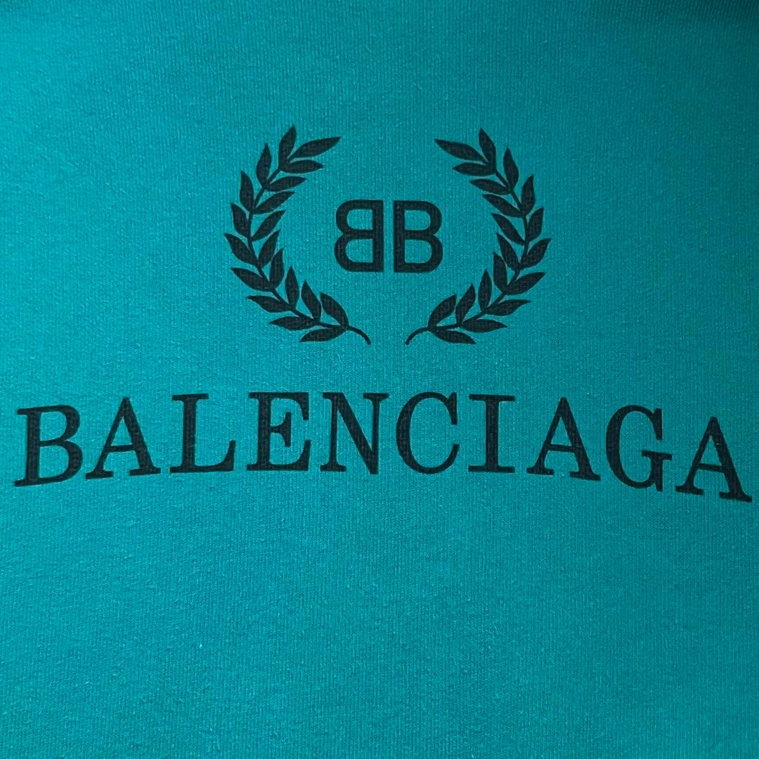 【即完売・希少カラー】 バレンシアガ センターロゴ 入手困難 bbロゴ パーカー