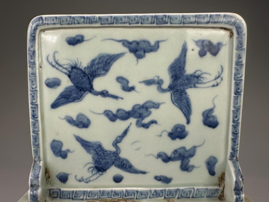 中国美術 明〜清時代 青花龍文硯屏 置物 時代 古物 唐物 - メルカリ