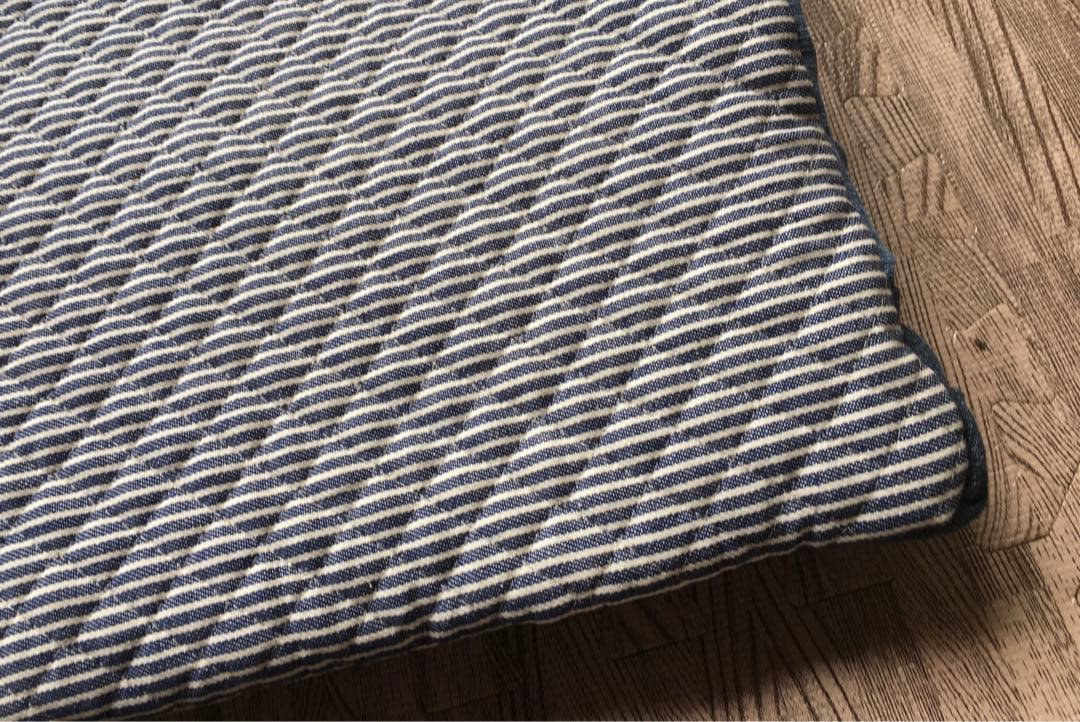 ぽこぽこカフェマット Mサイズ クッション ① デニムリメイク