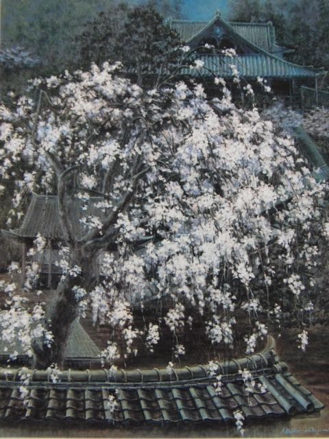 中島敦子、【春宵】、希少な額装用画集より、美品、新品額装付、インテリア