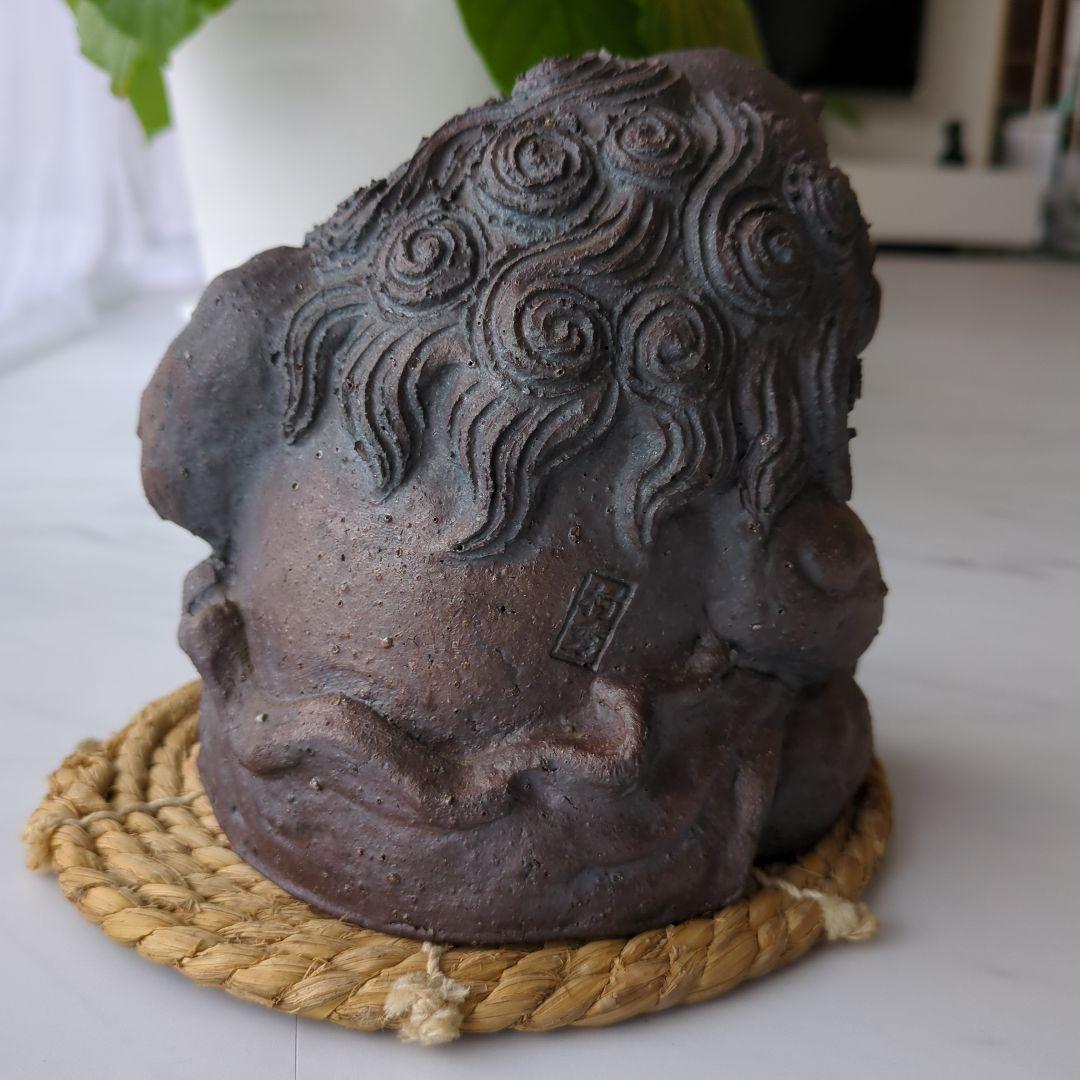 村秀鬼瓦工房】鬼もひるね 金棒 鬼の置物 安田瓦 装飾瓦 新潟県 工芸品