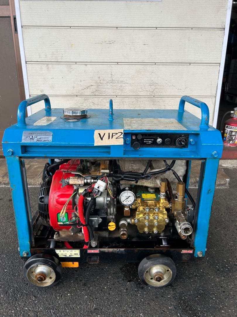 V2☆ツルミHPJ-5ESM高圧洗浄機防音ガン・高圧ホース・給排水ホースセット