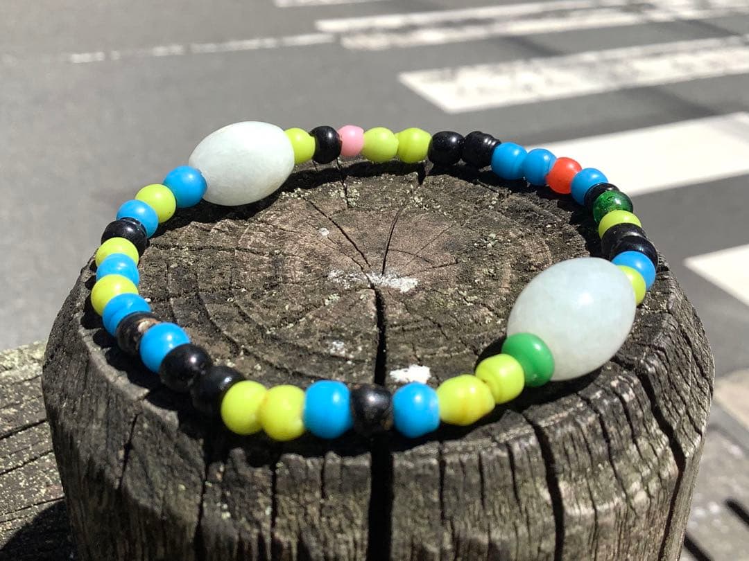 蔵出‼️ガラス玉 日本製超アンティークとんぼ&糸魚川翡翠樽型