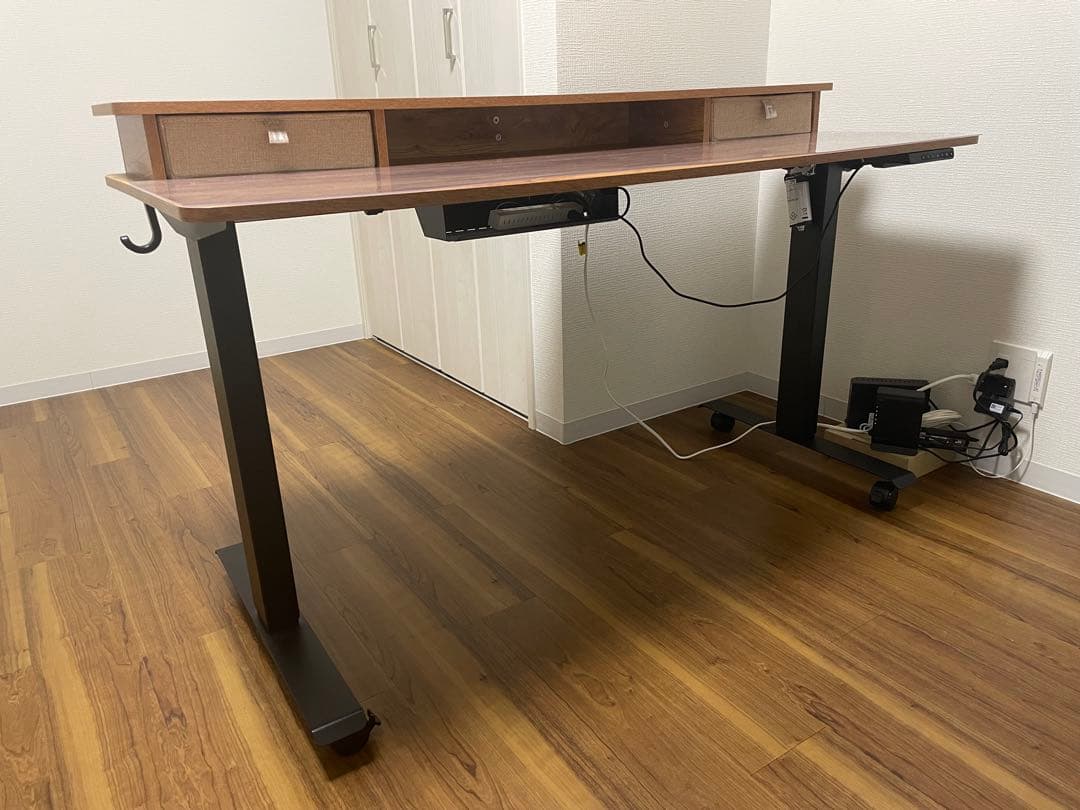 電動昇降式デスク スタンディングデスク 幅140cm 奥行き60cm テレワーク