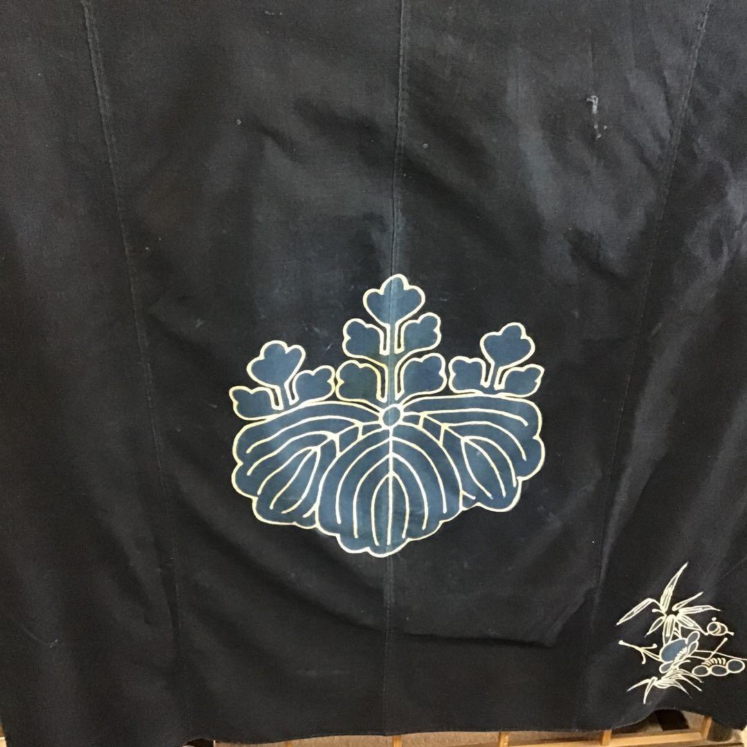 古布藍染め家紋布地、ＫM９