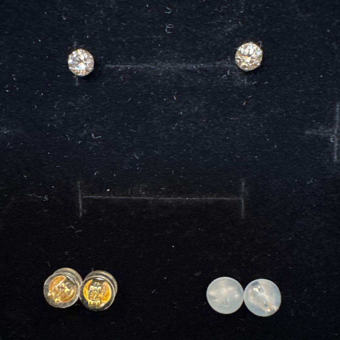 天然ダイアモンド プラチナ ピアス(両耳用)合計0.4ct 専用ケース付♪ 天然ダイヤモンドピアス！0.1ct(0.05ct×2) pi0528 ジュエリー 両耳用