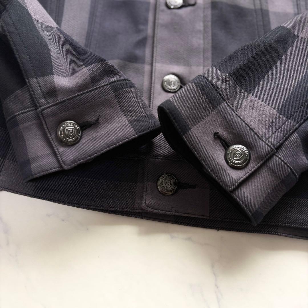 ブラックレーベル クレストブリッジ　チェックＷフェイスデニムジャケット LL