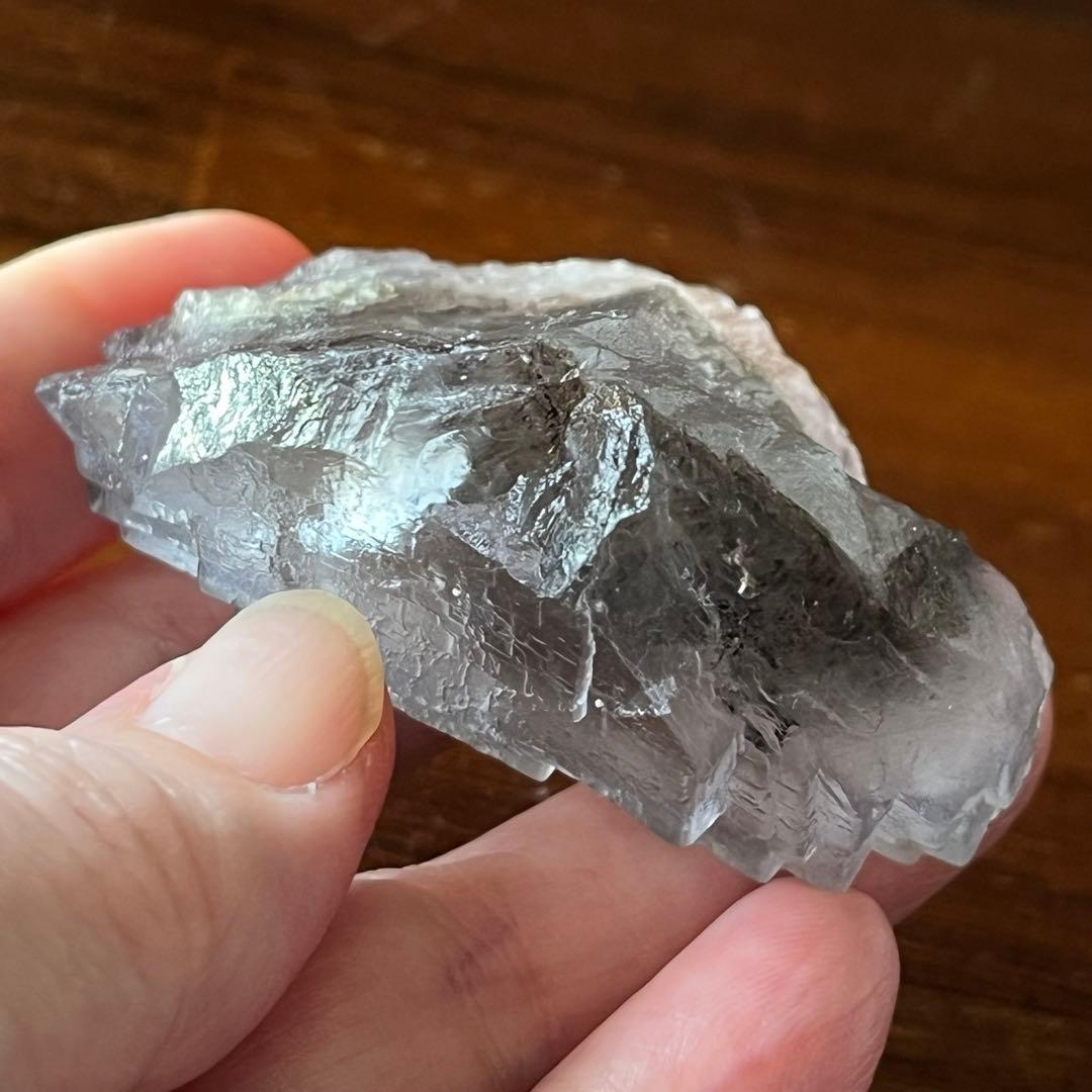 美品 フローライト ライトブルー 372.4ct 幾何学模様 蛍石 原石 鑑賞石