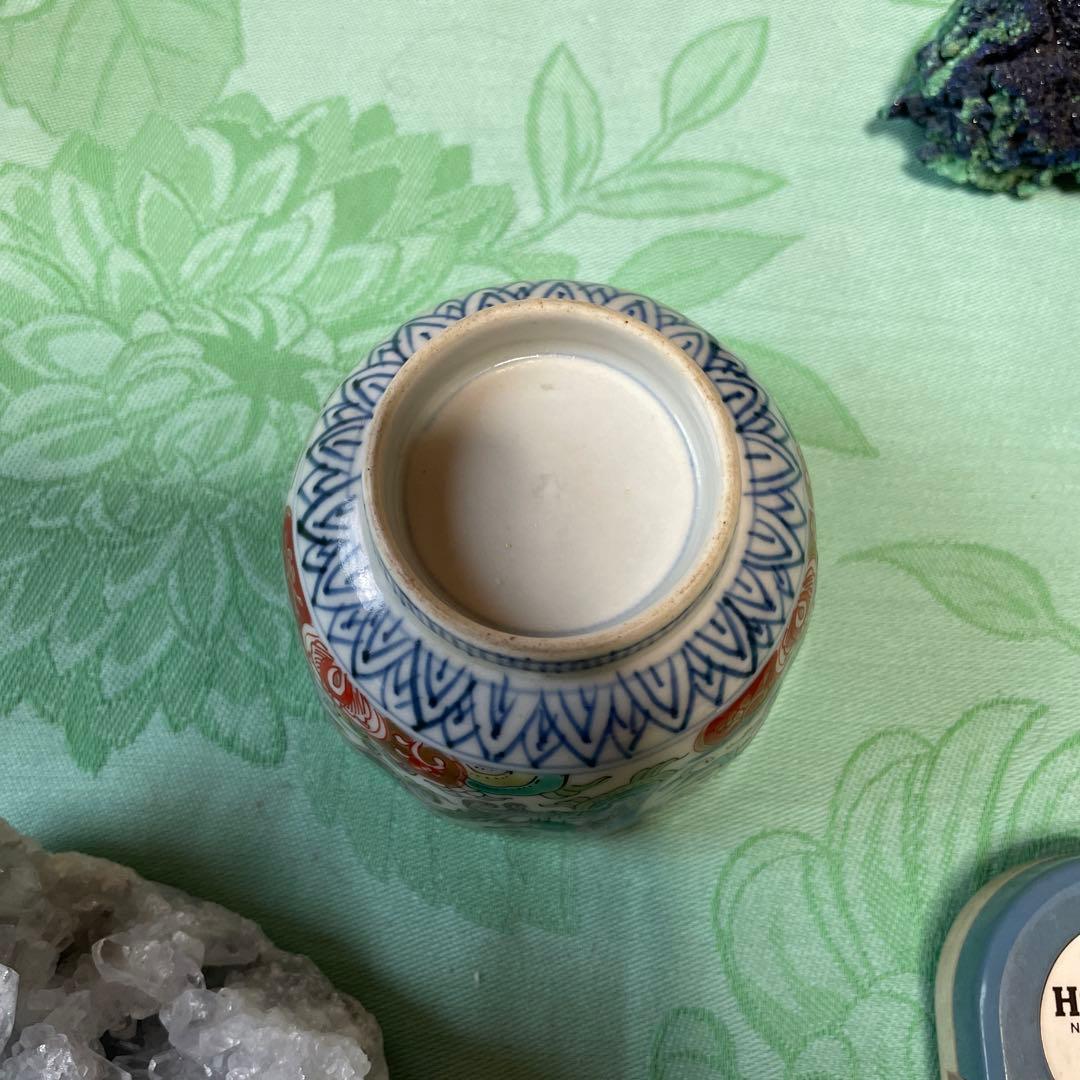 伊万里焼 鳳凰 龍 金彩 湯呑み 染付