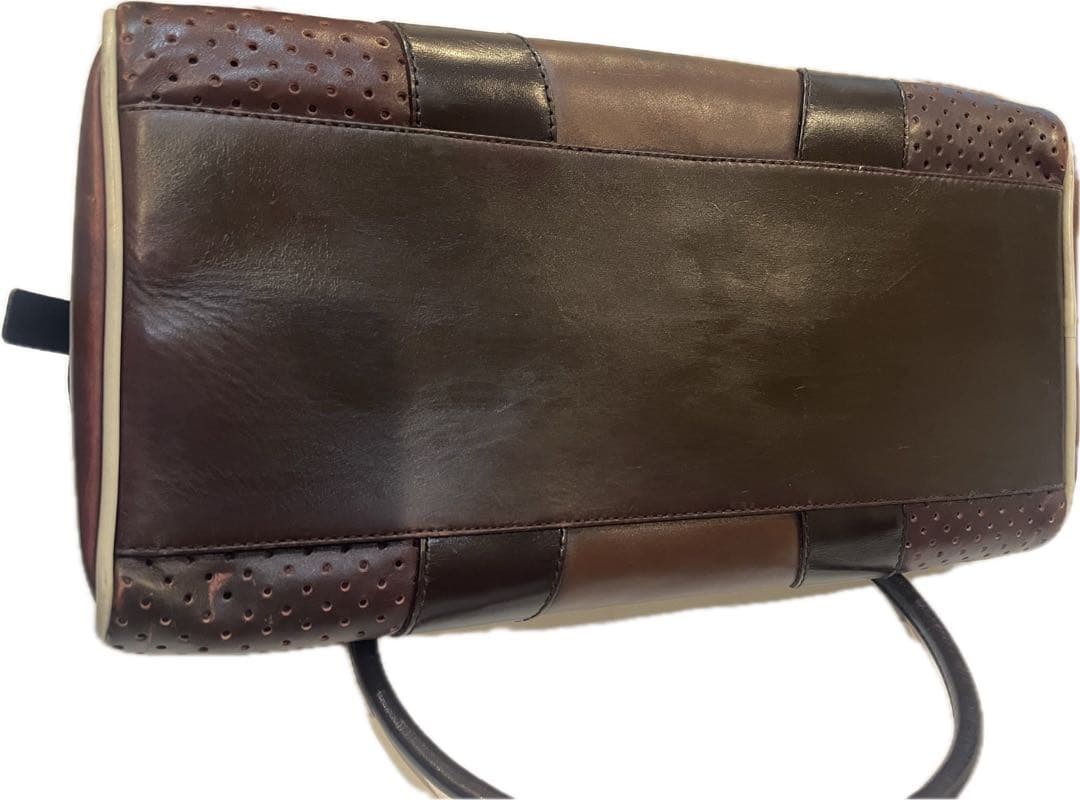 【美品-希少】プラダ PRADA ハンドバッグ ボーリングバッグ レザー