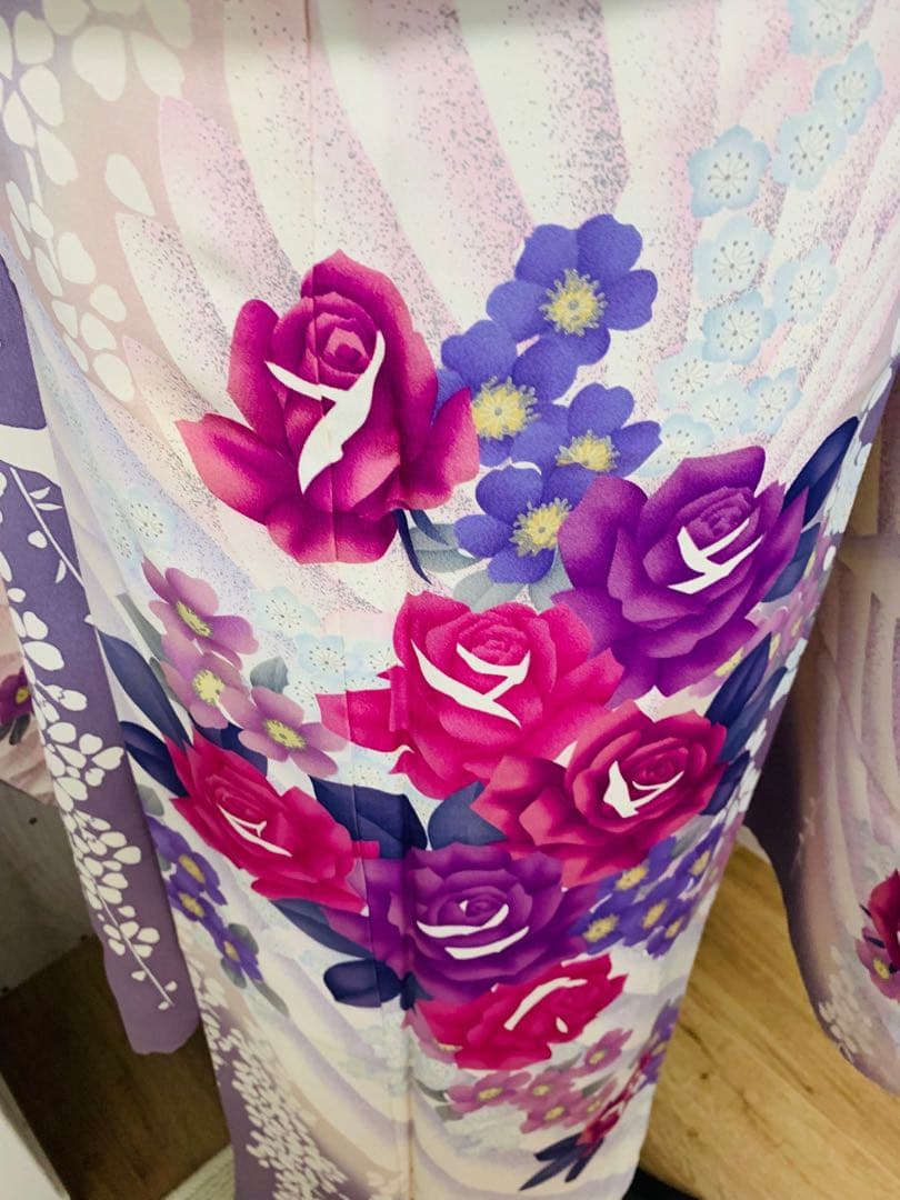 豪華振袖 フルセット草花文 暈し染め 銀彩 正絹 - メルカリ