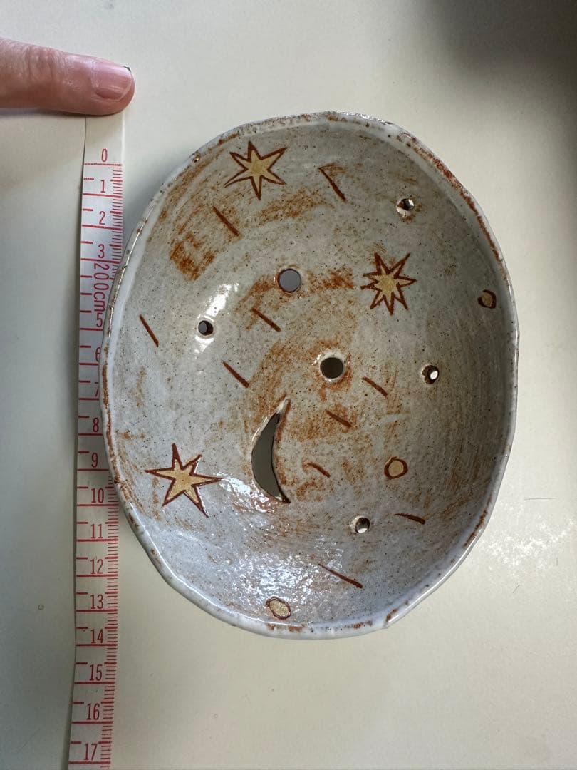 鹿児島睦　月　星　器　置物　器