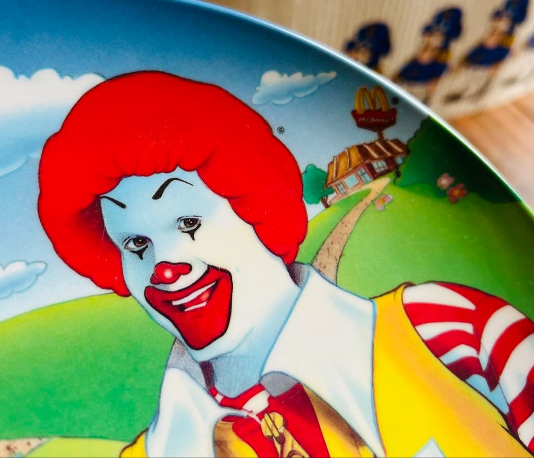 80' McDonald's Plastic Plate×4 マクドナルド絵皿