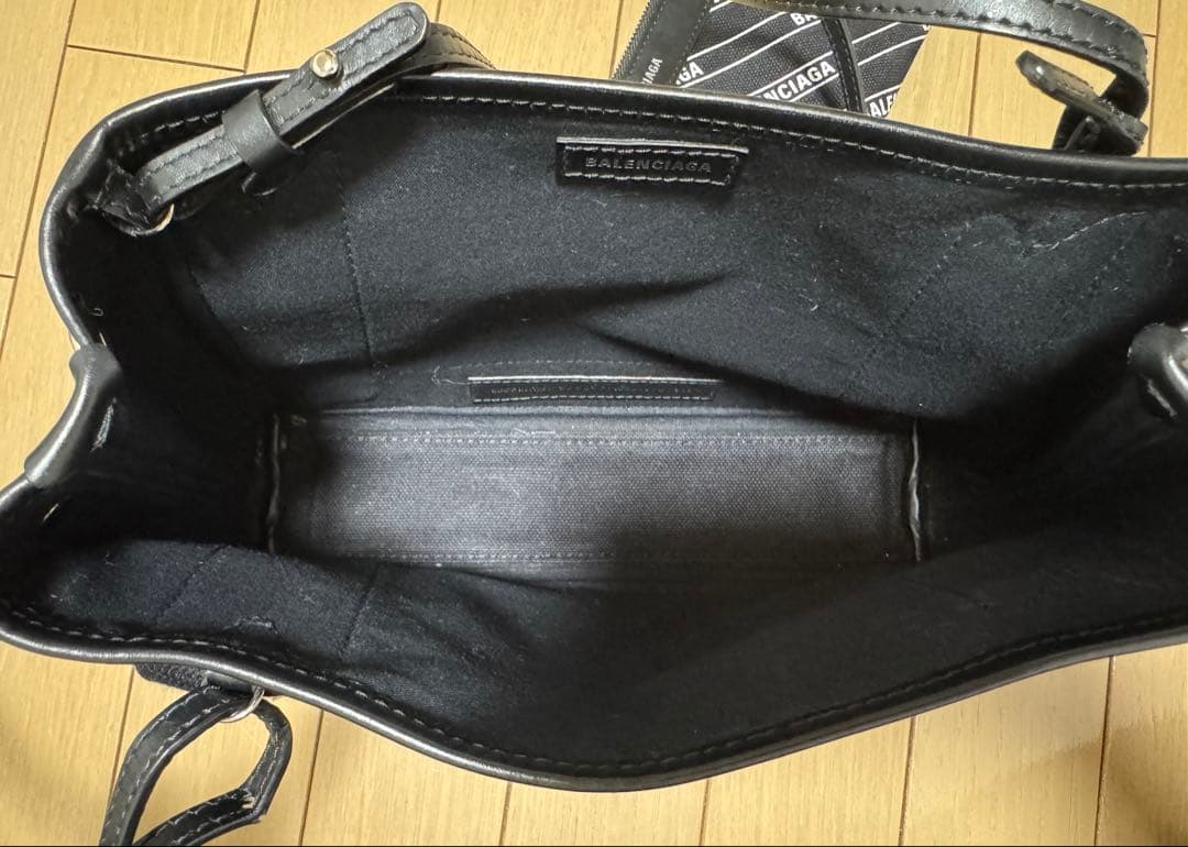 BALENCIAGA バレンシアガ ロゴ総柄 ミニトートバッグ ブラック