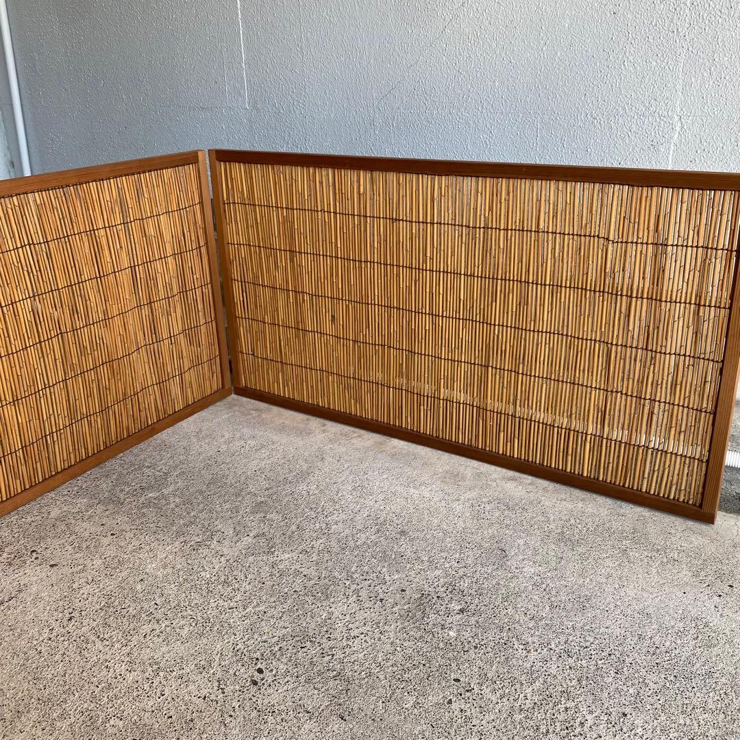 風炉先屏風 総焼杉材 透かし彫り 茶道具 間仕切り L233 風炉 よし風炉