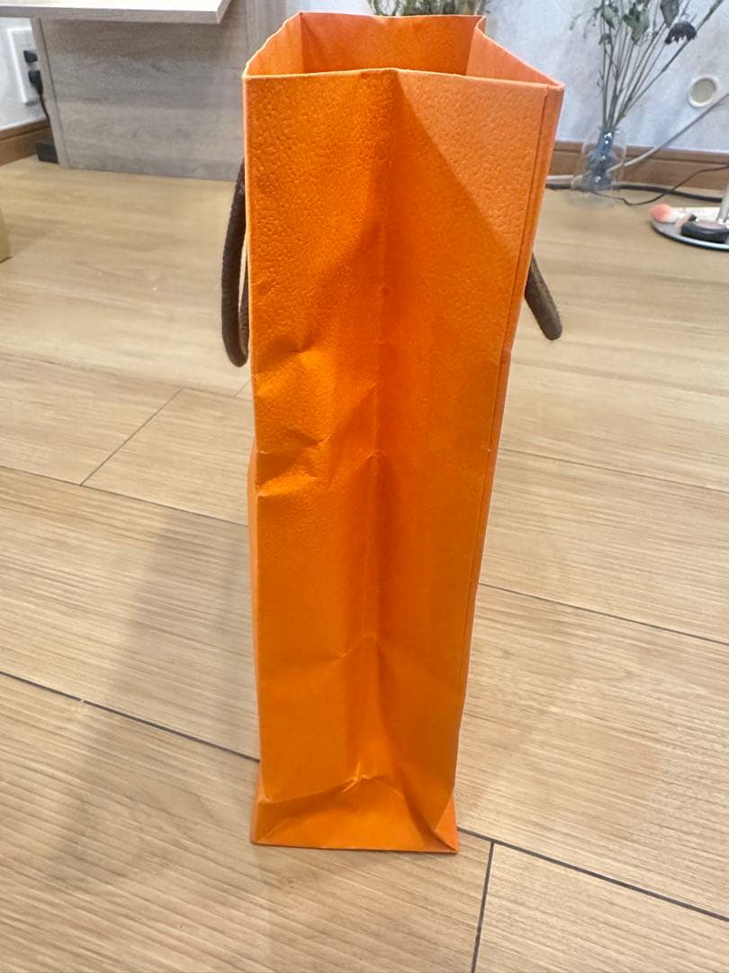 HERMES オレンジ タオルハンカチ ギフトボックス付き エルメス