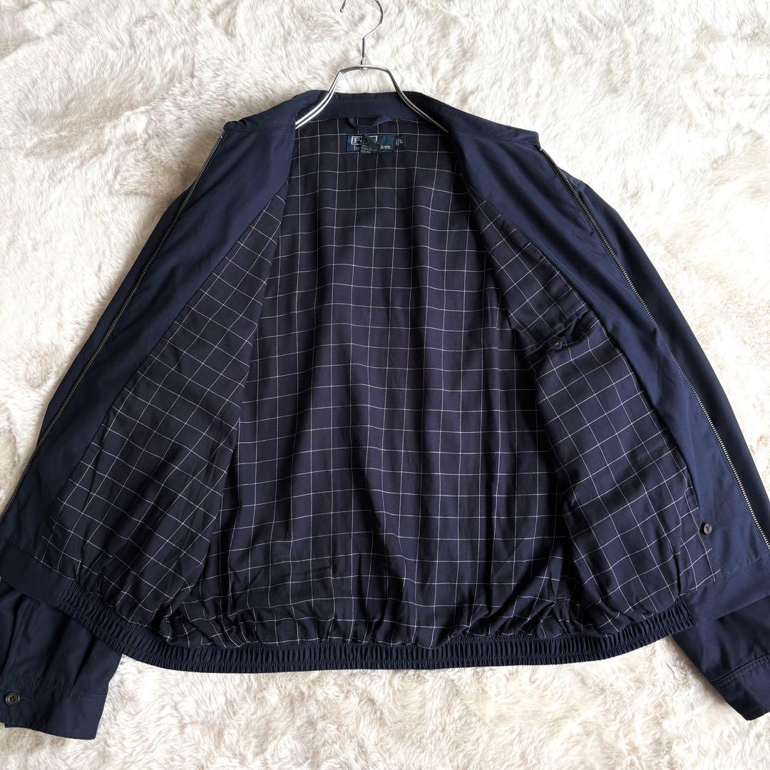 美品L✨ポロバイラルフローレン スウィングトップ 80's ネイビー チェック