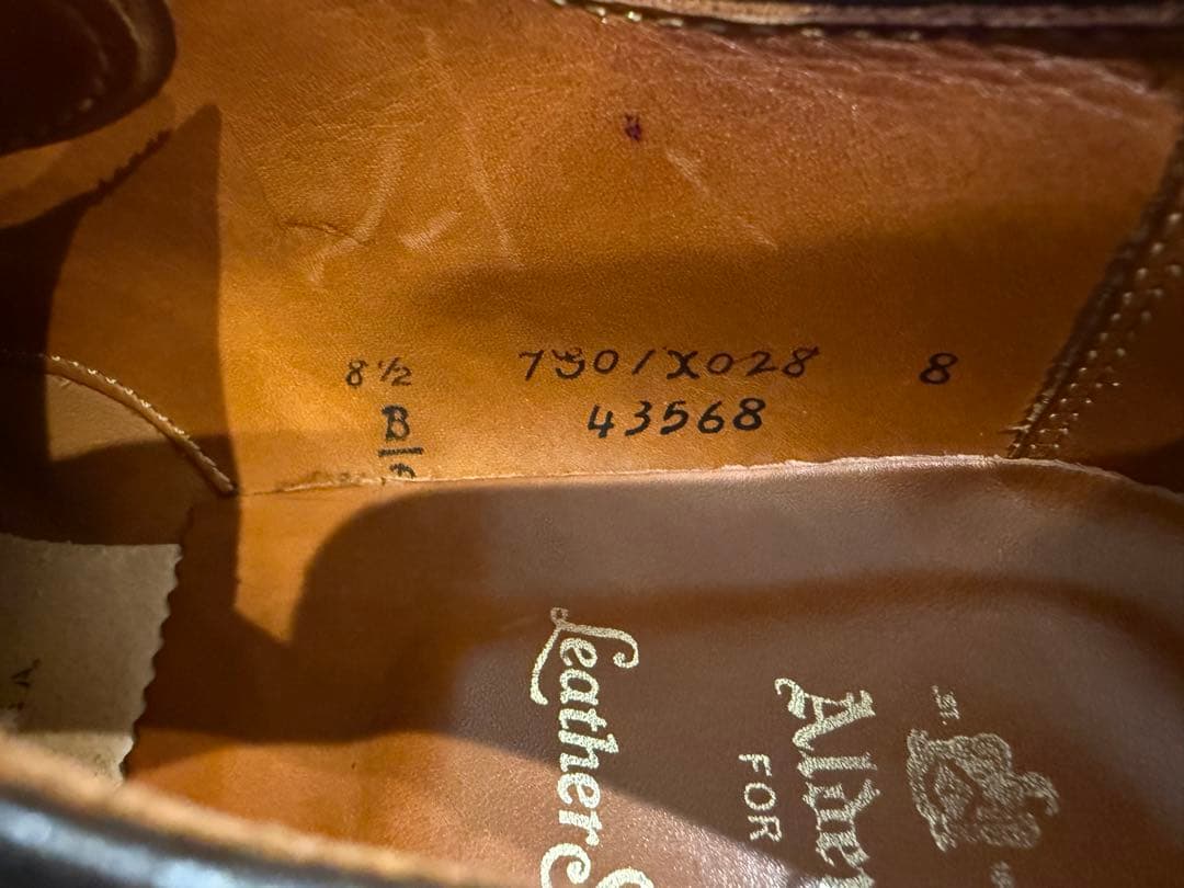 Aldenパンチドキャップトゥ 8.5D