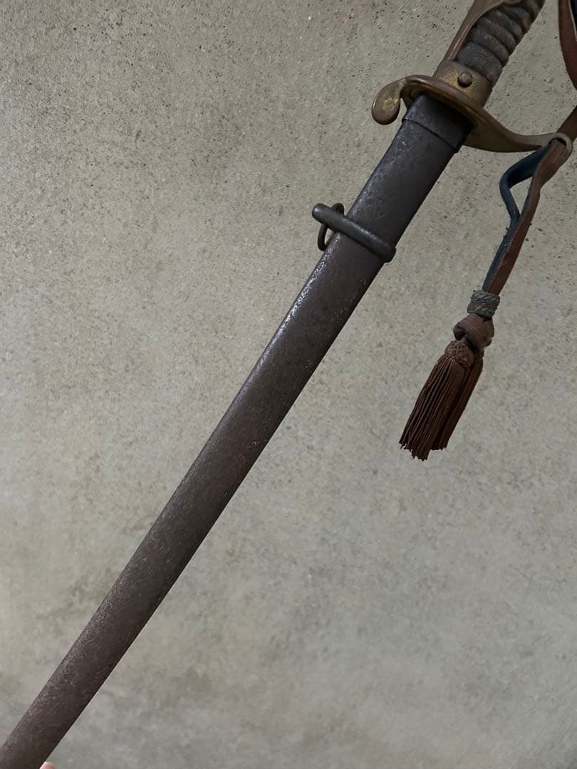 指揮刀　サーベル　刀緒付き　模造刀　日本軍　鍔　軍刀　銃剣　短剣　当時物　現状品