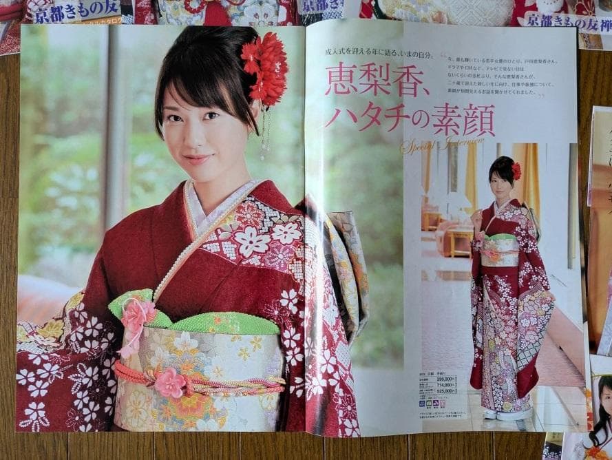 戸田恵梨香 京都きもの友禅 ふりそで カタログ ② 13点 きもの 雑誌
