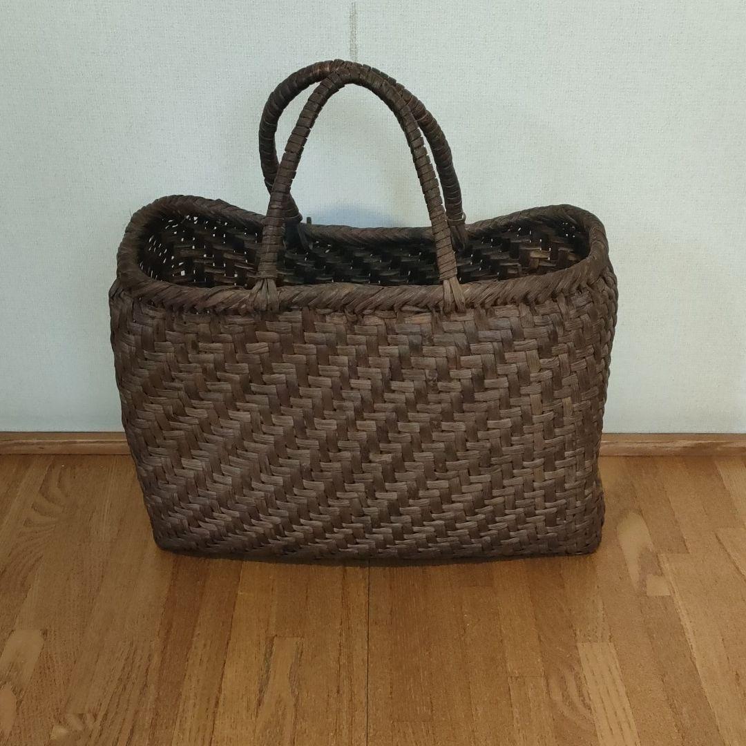 アンティーク 国産山葡萄蔓 かごバッグ