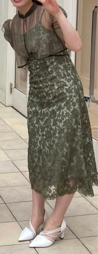 LEJA】フロントオープンバックプリーツウエストリボンボレロキャミ