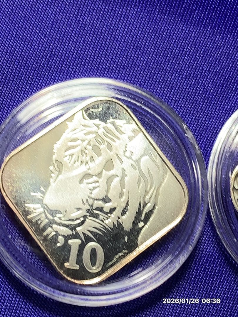 #純銀 #銀fine silver 4.3g x2 アクリルカプセル付 純銀銘板