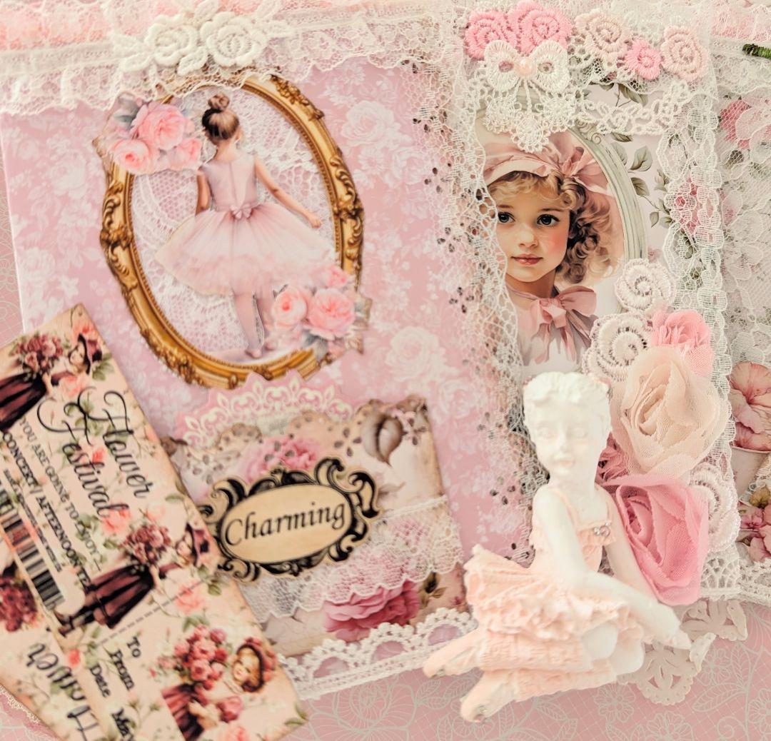 薔薇とレースのロマンチックスィートジャンクジャーナル*Brilliant*