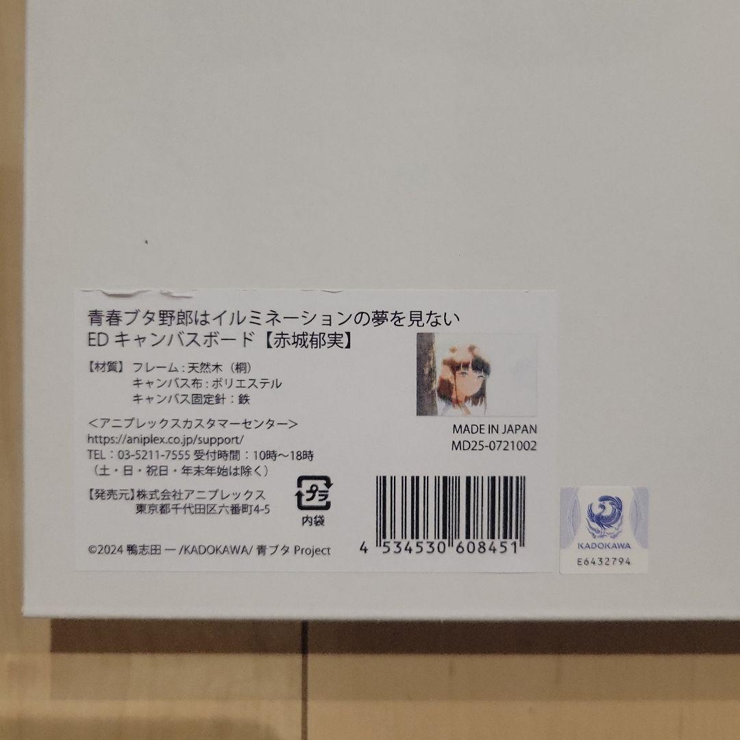 青春ブタ野郎はイルミネーションの夢を見ない EDキャンバスボード 赤城