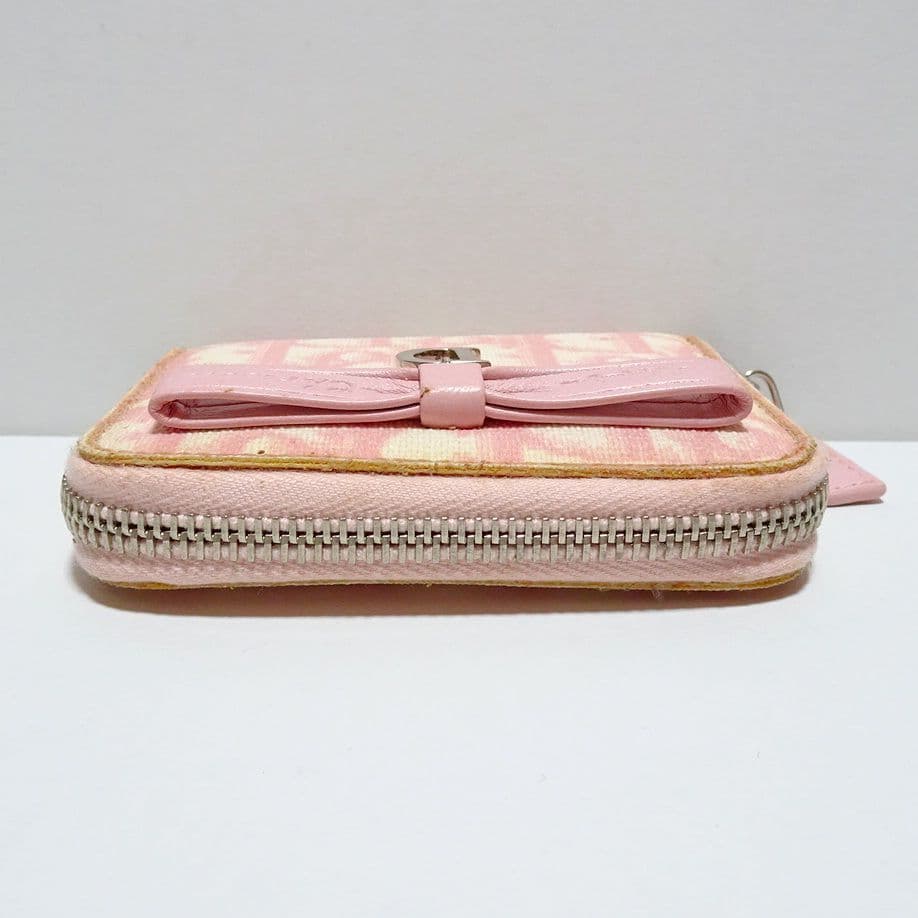 クリスチャンディオール ピンク トロッター リボン ケース /M202
