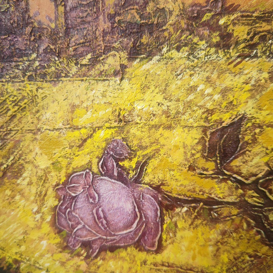 木村二朗、薔薇の心象風景、８号油彩、封蝋的マチエル