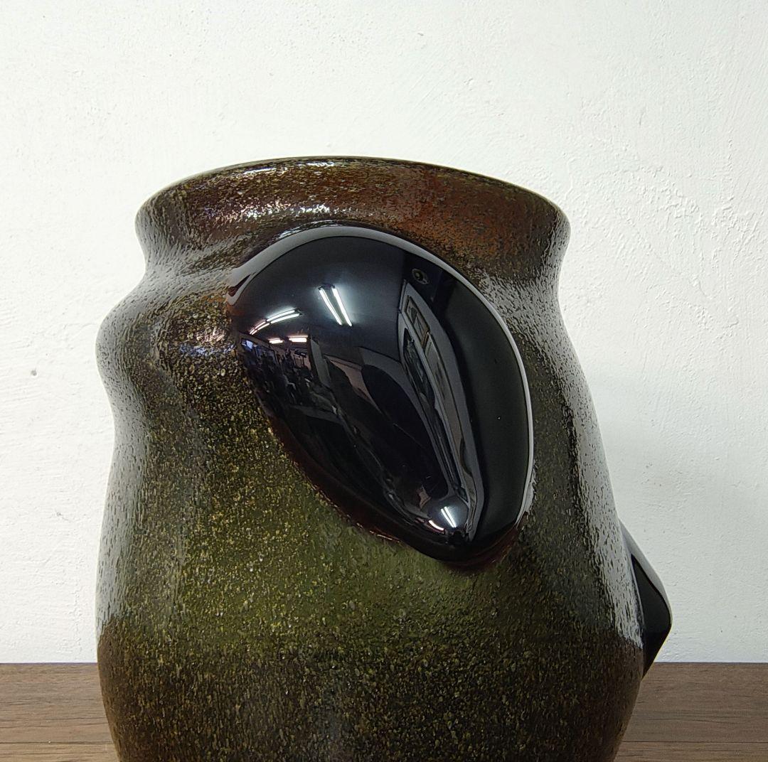 稲嶺盛吉】泡ガラス 花器 ワインクーラー 大作