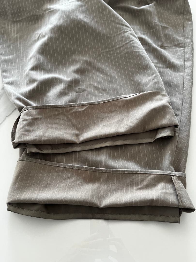 ANDRESD ピンストライプビスチェワイドパンツドレス　ベージュ　セットアップ