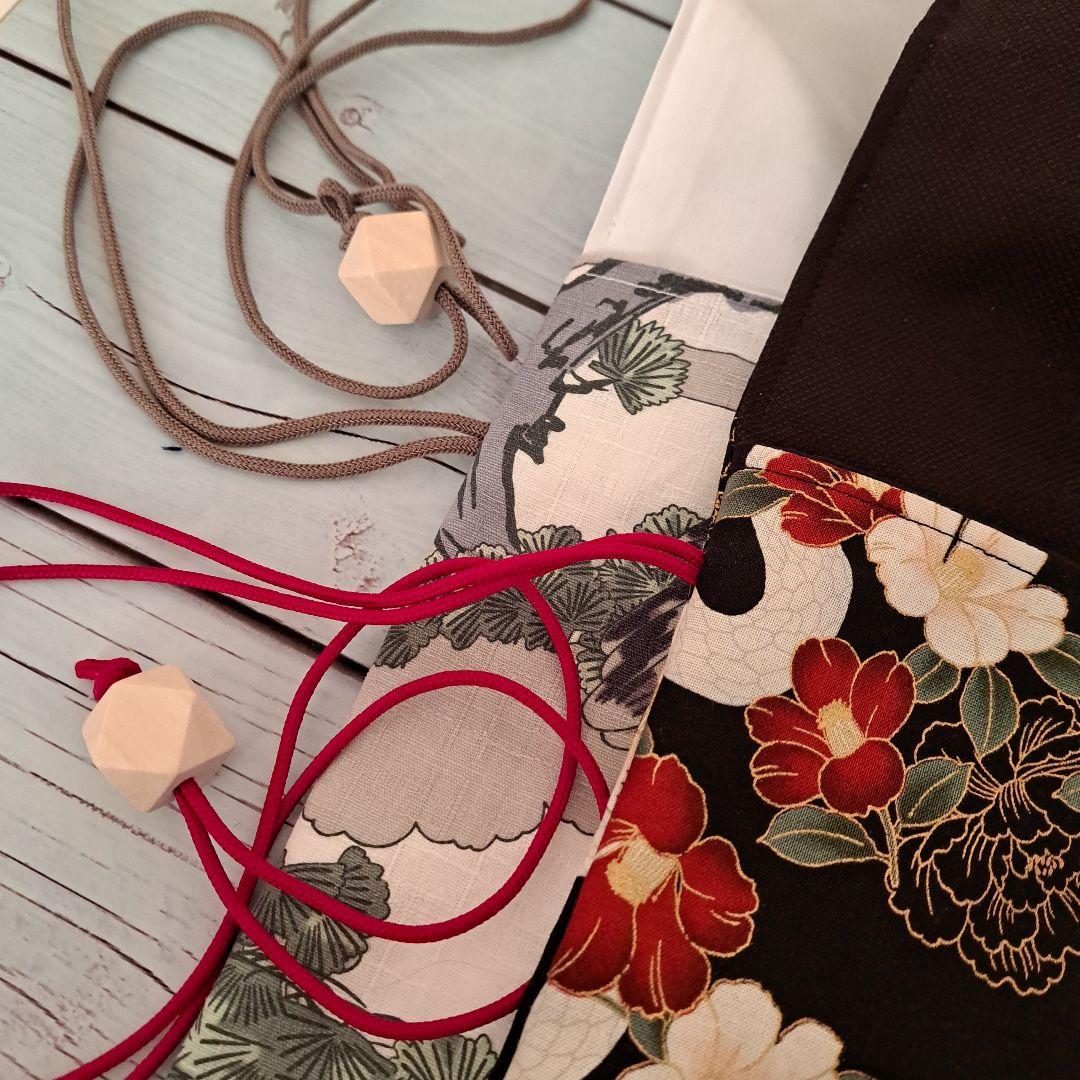 オーダー 横笛用 ロールケース 巻き袋 篠笛 龍笛 能管 横笛 鷹 白蛇