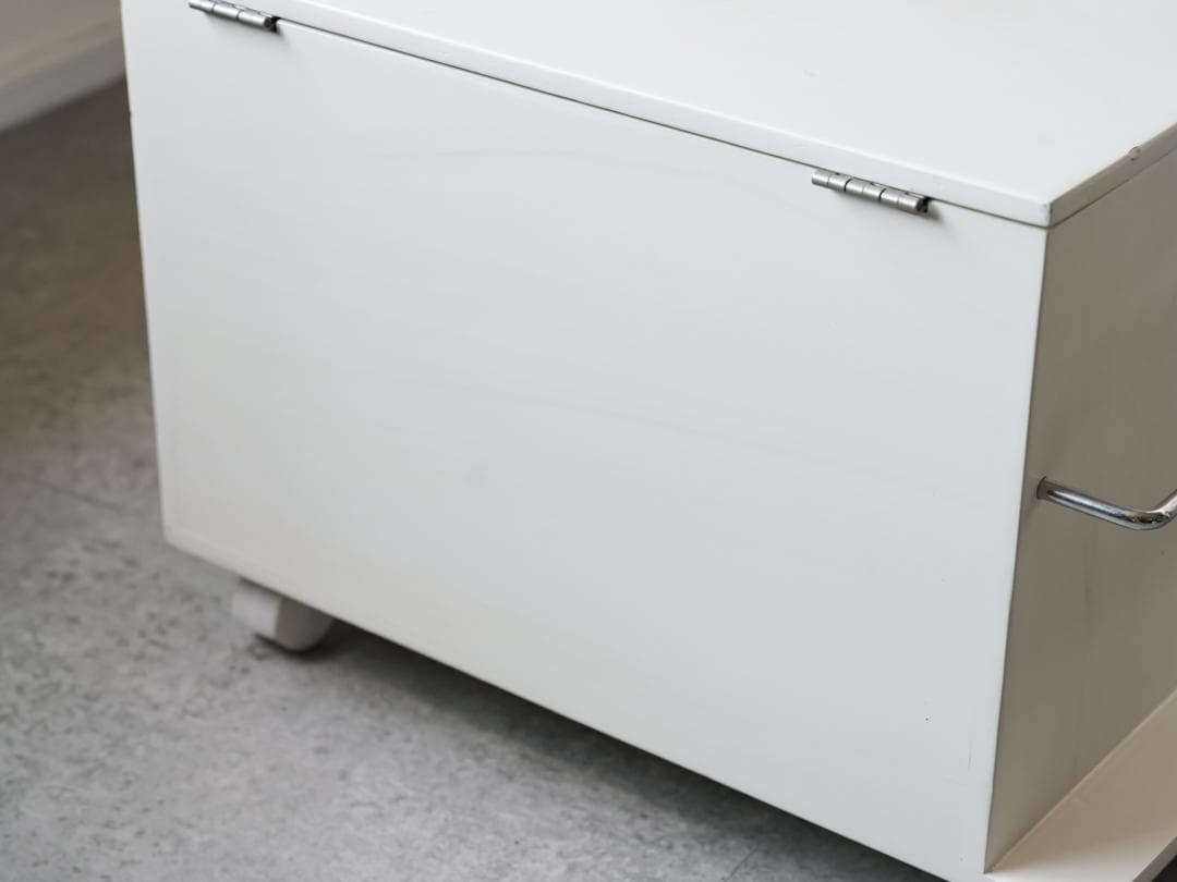 vintage サイドテーブル ミラー付きワゴン/収納 ミニマル vintage