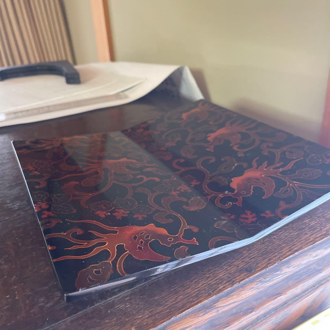 漆器 文箱 龍模様