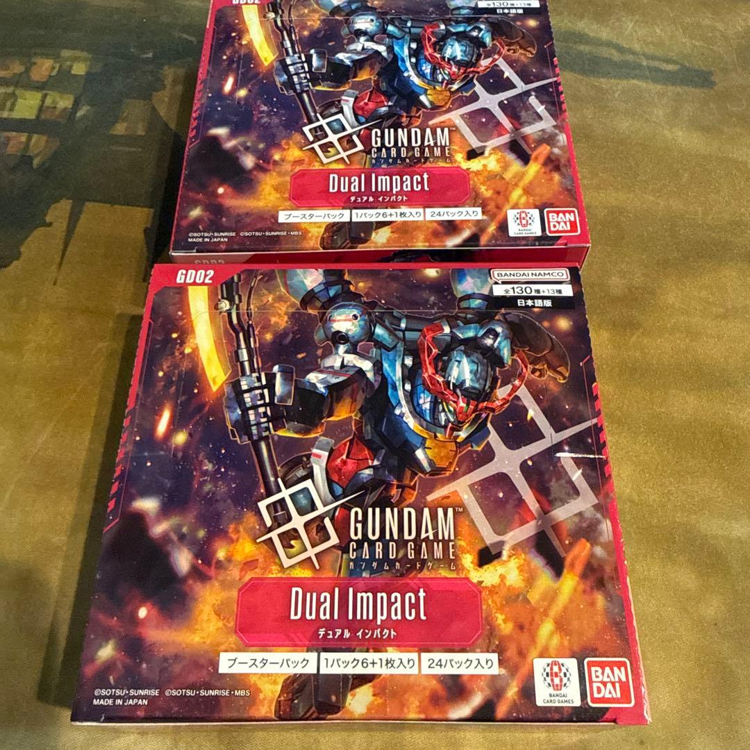 ガンダムカードゲーム デュアルインパクト2BOXセットテープ付き新品未