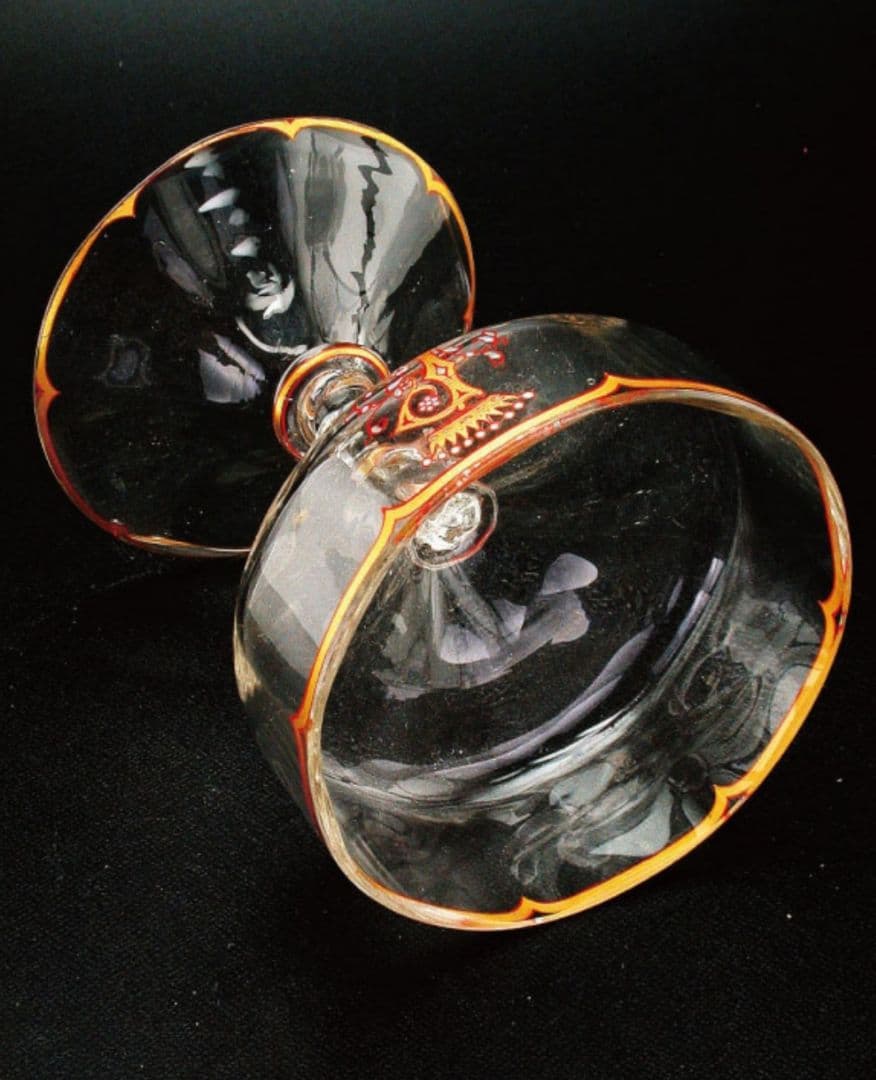 12月限定値下☆エミール・ガレ☆エナメル彩☆花装飾文☆