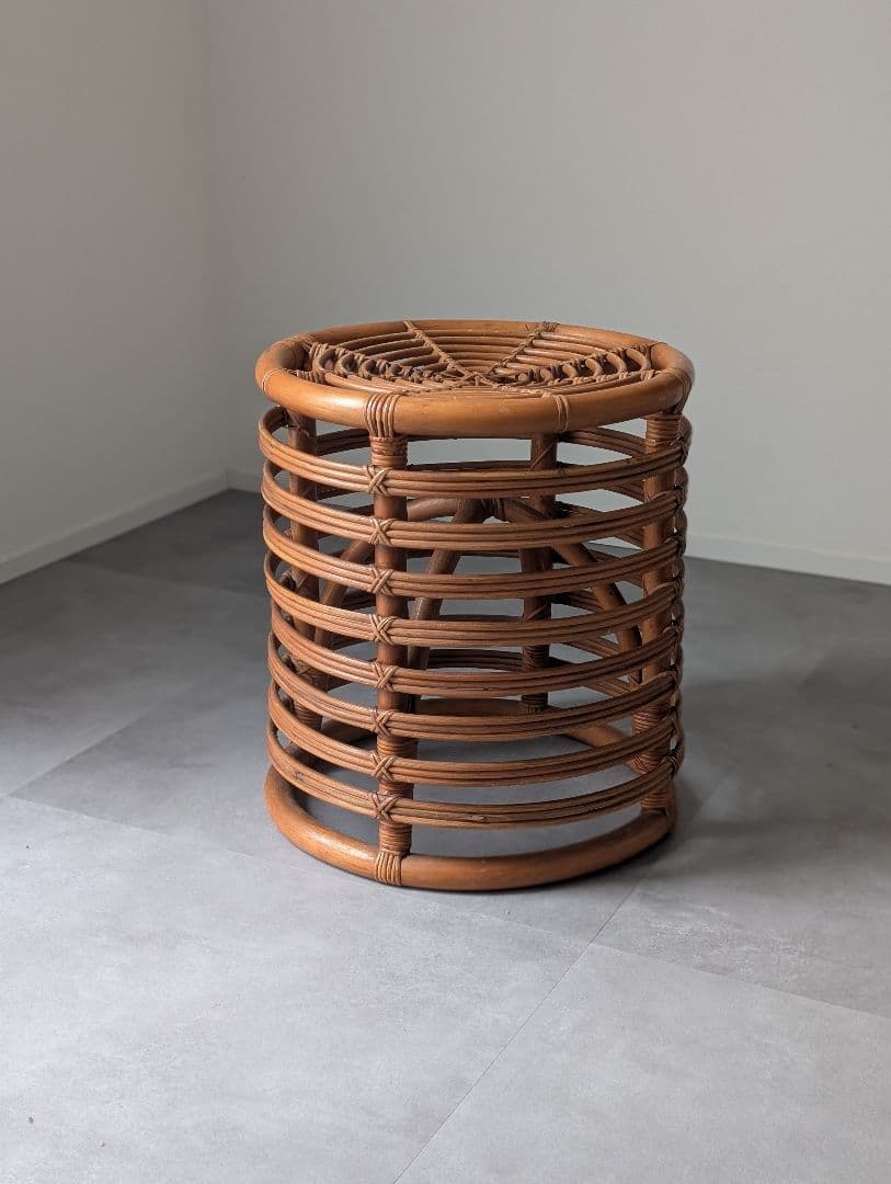 ヴィンテージ アイコニック ラタンスツール 籐 vintage アノニマス