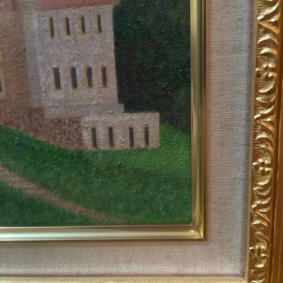 古城 肉筆 油彩 絵画 勝呂隆光 風景画 美術品 インテリア 真作 3号