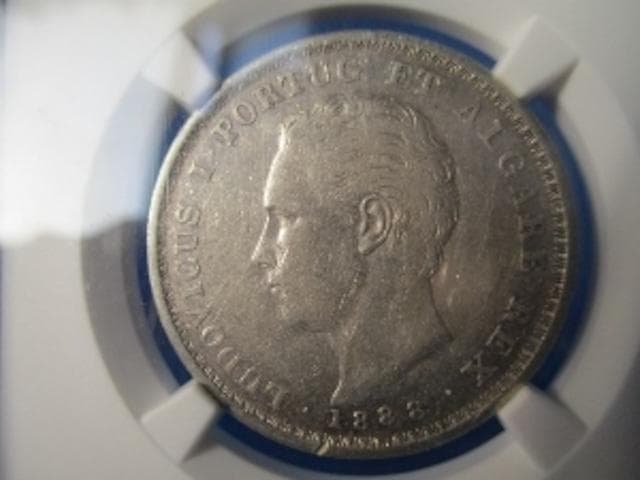 NGC-MS61 金貨 ポルトガル 5000レイス 1889 ルイス1世