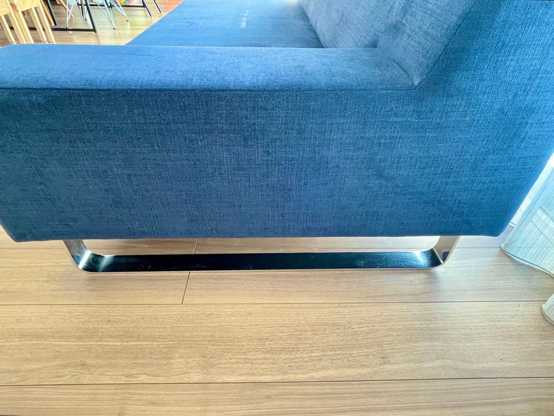 【最安値】フランネルソファ シエスタ 2.5人掛け ネイビー