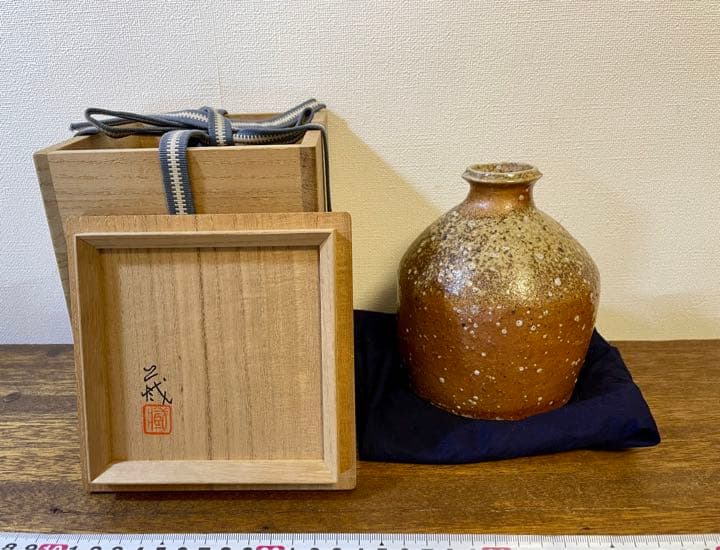 信楽 うずくまる 花入☆蔵出し☆貴重☆】信楽焼 蹲(うずくまる) 壺花入 古