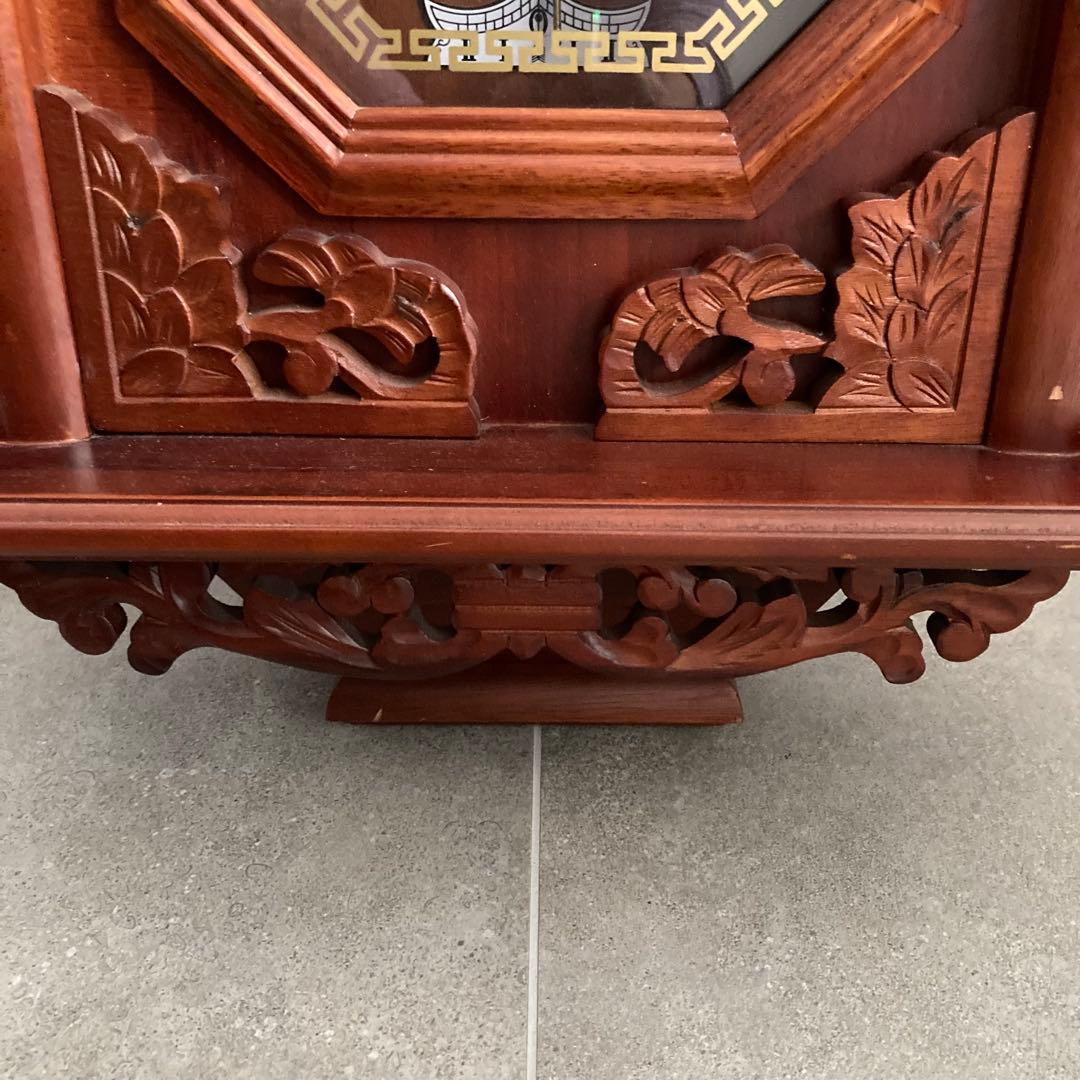 beacon 掛時計 木製 ボンボン ゼンマイ式 木彫 特大 126㎝ 貴重