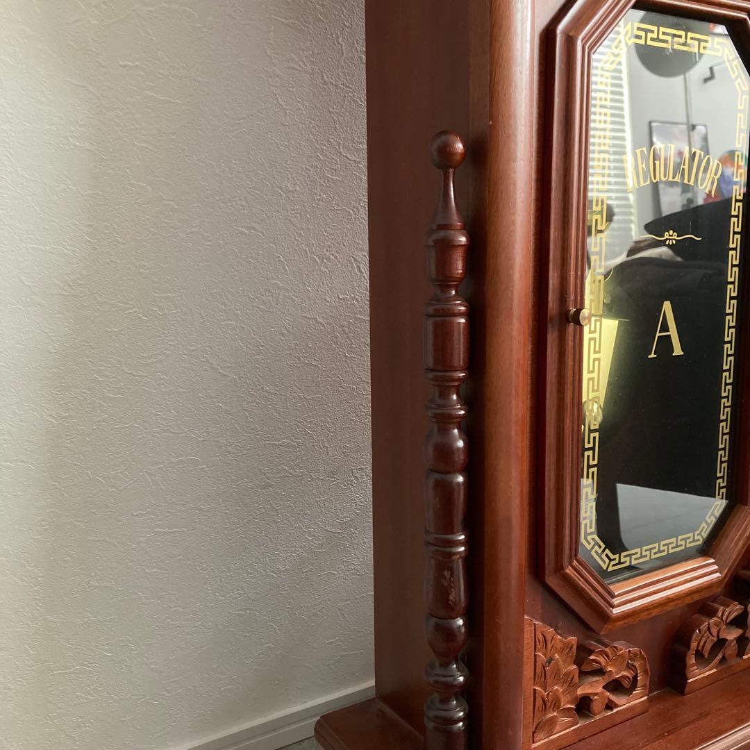 beacon 掛時計 木製 ボンボン ゼンマイ式 木彫 特大 126㎝ 貴重