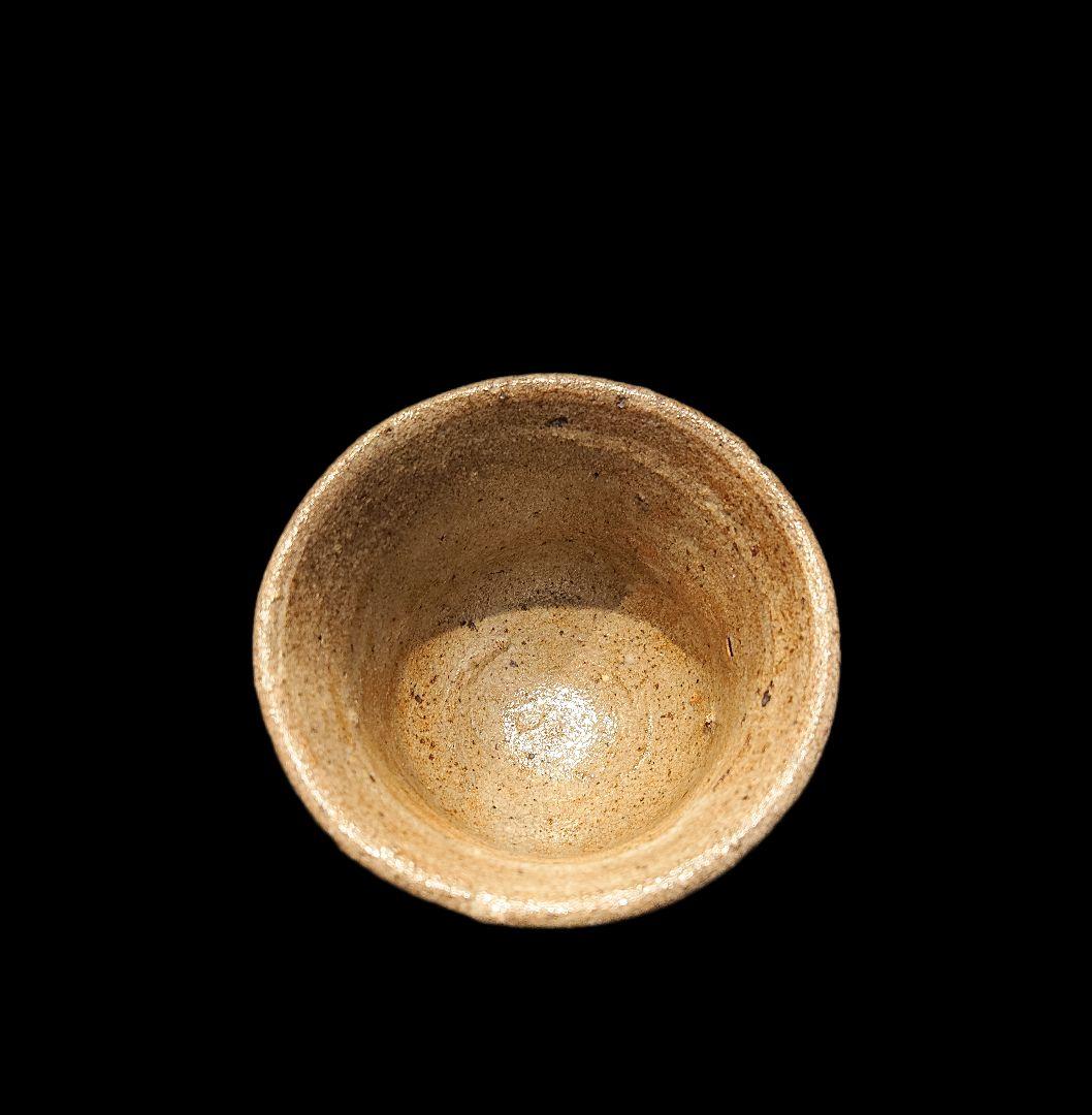 西岡小十 絵唐津ぐい呑 『唐津焼の神様』 共箱、共布、栞、付属品揃い #ぐい呑み