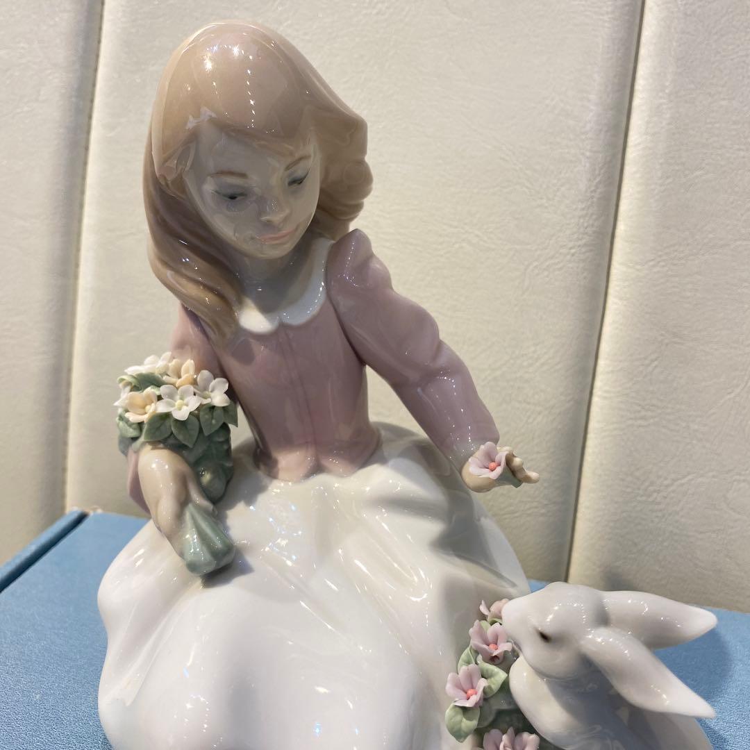 リヤドロ うさぎと仲良し ウサギ 少女 箱あり LLADRO「リヤドロ うさぎ