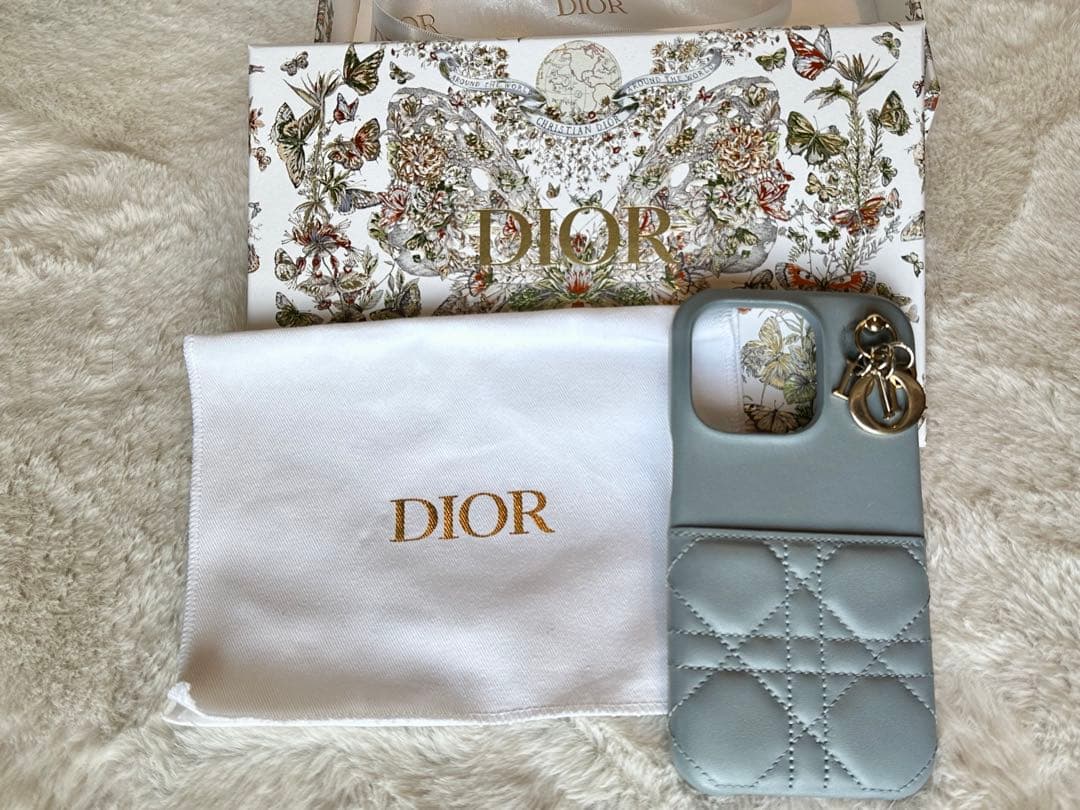 正規品］Dior ディオール iPhone14ケース キルティングレザー 黒 Dior