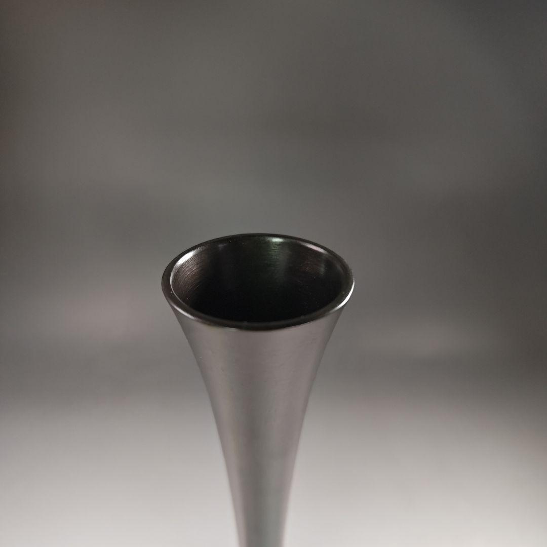 ウ217 花瓶『能作一佳作』『唐銅 把綿 花入 共箱』花器